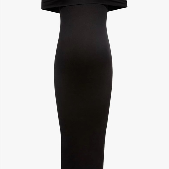 Chic Black Strapless Maternity Dress - Picture 2 of 7